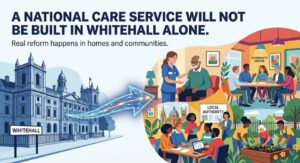 Whitehall graphic for Real reform happens in homes and communities